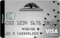 Oak Valley Community Bank Platinum Edition Credit Card