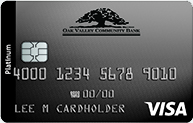 Oak Valley Community Bank's Platinum Edition Visa Credit Card